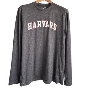 Harvard Tech Fall Shirt Mens XL Long Sleeve Under Armour HeatGear, Charcoal Grey